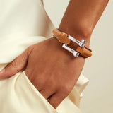Pulsera Grillete Cuero Duna