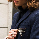 Broche Estrellas Cuero