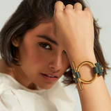 Pulsera Omega Cuero Verde