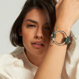 Pulsera Omega Cuero Verde