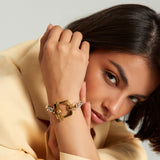 Pulsera Aldaba Mini Doble Tono