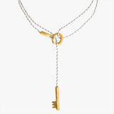 Collar Sliding Llave Doble Tono