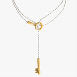 Collar Sliding Llave Doble Tono