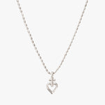 Collar Corazón Cruz Mini