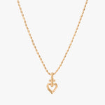 Collar Corazón Cruz Mini